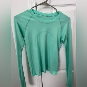 Lululemon Swiftly Tech Long Sleeve Race Length In Wild Mint Size 4